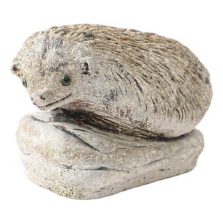 Reconstituted Stone Hedgehog Garden Ornament, 20th Century For Sale