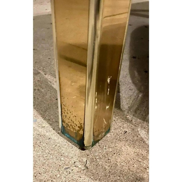 Hollywood Regency Brass & Glass Dining Table by Mastercraft For Sale - Image 10 of 11