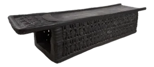Intricately Carved Black Bamileke Bed From Cameroon