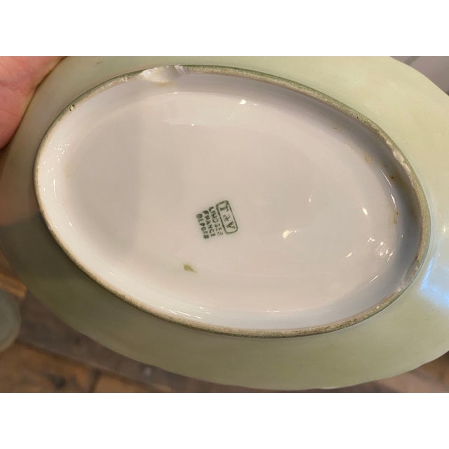 Ceramic Early 19th Century French Limoges Hand-Painted Olive Serving Dish or Platter For Sale - Image 7 of 7