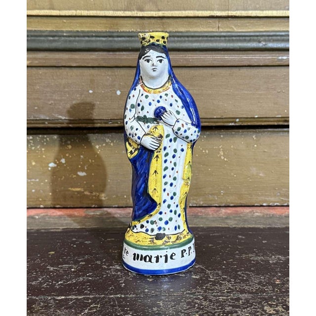 Saint Mary in Quimper Earthenware, 1800s For Sale - Image 13 of 13
