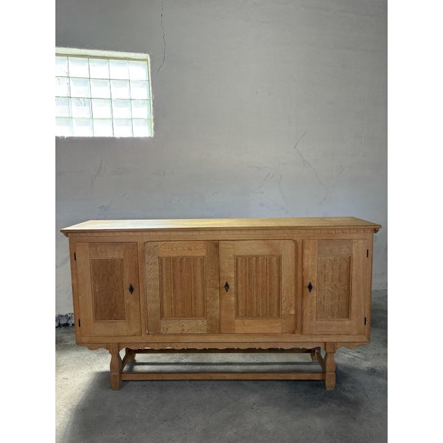 Oak Credenza in the style of Kjærnulf, 1970s For Sale - Image 14 of 14