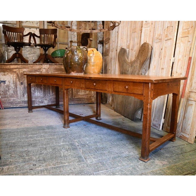 Vintage Community Table, 1920s For Sale - Image 3 of 3