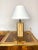 Travertine Walnut & Brass Table Lamp, Italy, 1970s For Sale - Image 4 of 8
