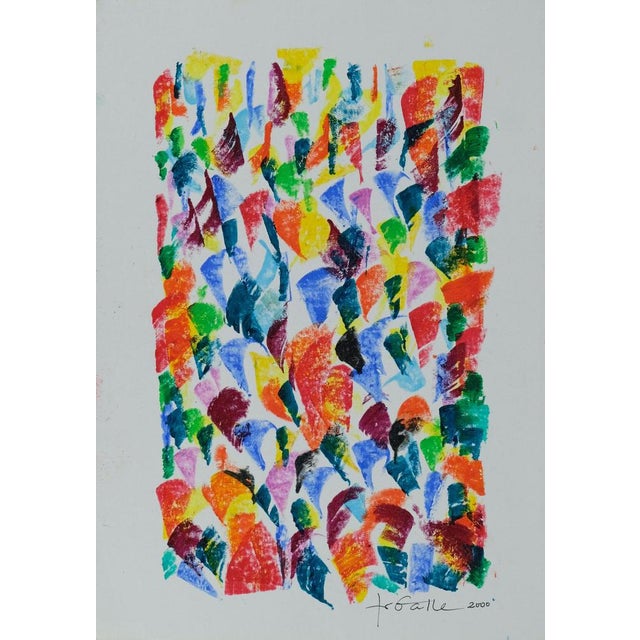 Paper Françoise Galle, Fields of Flowers, 1940, Pastel on Paper For Sale - Image 7 of 7