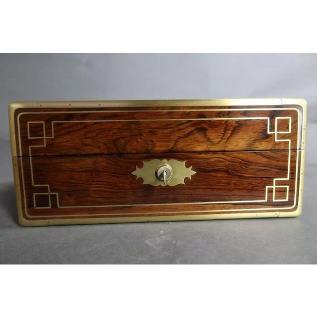 Lurcent jewelry box of the house "Aucoc Einé rue de la Paix 4 bis Paris", Greek decor of brass nets on the cover...