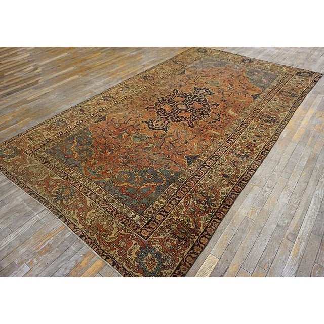 Textile 19th Century Persian Sarouk Farahan Carpet 6' 2" x10' 4" For Sale - Image 7 of 12