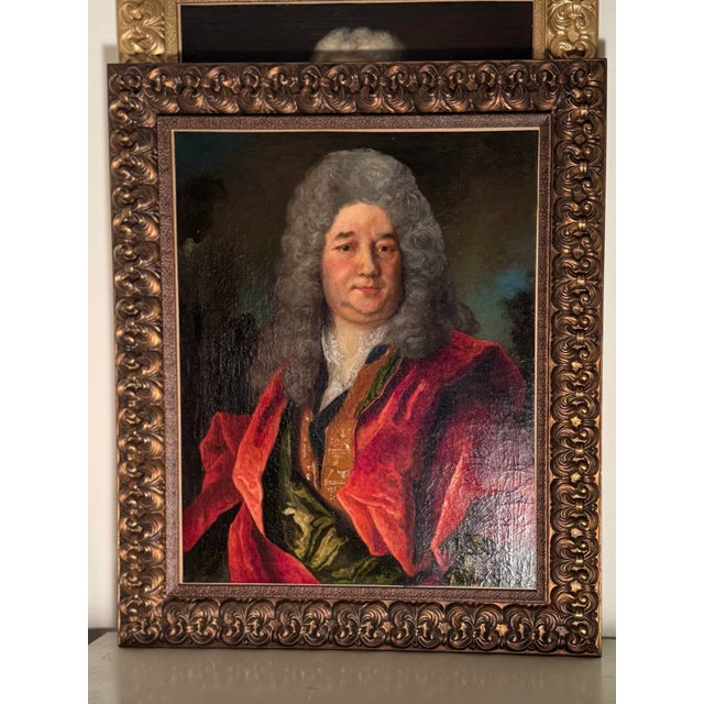 Early 18th Century French Portrait Painting of a Nobleman, Attributed to Henri Millot For Sale In Los Angeles - Image 6 of 9