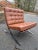 Mid-Century Modern Set of 4 Vintage Knoll Barcelona Chairs by Mies Van Der Rohe Brown Leather Lounge Mid-Century For Sale - Image 3 of 15