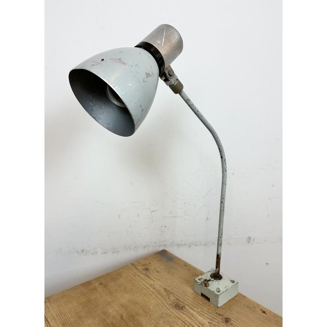 Industrial Grey Table Lamp from Elektrosvit, 1970s For Sale - Image 10 of 18