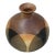 Vintage Robert Maxwell Mid-Century Modern Art Pottery Vase, Vessel for Pottery Craft With Earth-Tone Overlapping Contrasting Circles in a Salt Glaze For Sale