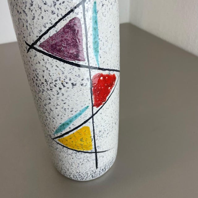 Graphic Fat Lava Multi-Color Vase from Scheurich, Germany Wgp, 1970s For Sale - Image 9 of 18