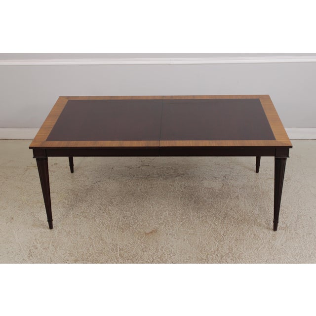 French John Widdicomb French Louis XVI Mahogany Dining Room Table For Sale - Image 3 of 17