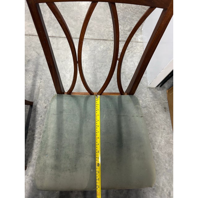 1970s Vintage G-Plan Dining Chairs British Fresco Danish Mid Century Modern Teak Wood Upholstered - Set of 4 For Sale In Orlando - Image 6 of 12