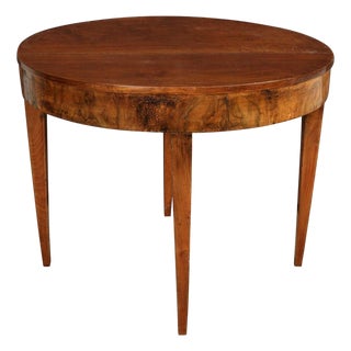 An Oval Mahogany Table With Tapered Legs For Sale