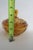 Hazel Atlas Amber Glass Lidded Triangle Dish With Embossed Leaf Pattern 5085b For Sale - Image 11 of 14