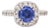 1.7cts Estate Ceylon Sapphire Ring With Natural Diamond Accents: Platinum, 7.5mm For Sale
