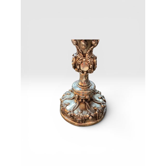 Vintage D’Argenta Silver-Plated Baroque Candlestick, Handcrafted in Mexico For Sale In West Palm - Image 6 of 6