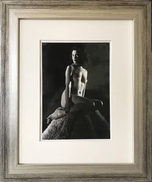 Vintage Mid Century Nude Black and White Art Photograph C.1950