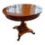 Italian Marquetry Burlwood Center Table With Custom Glass Top For Sale