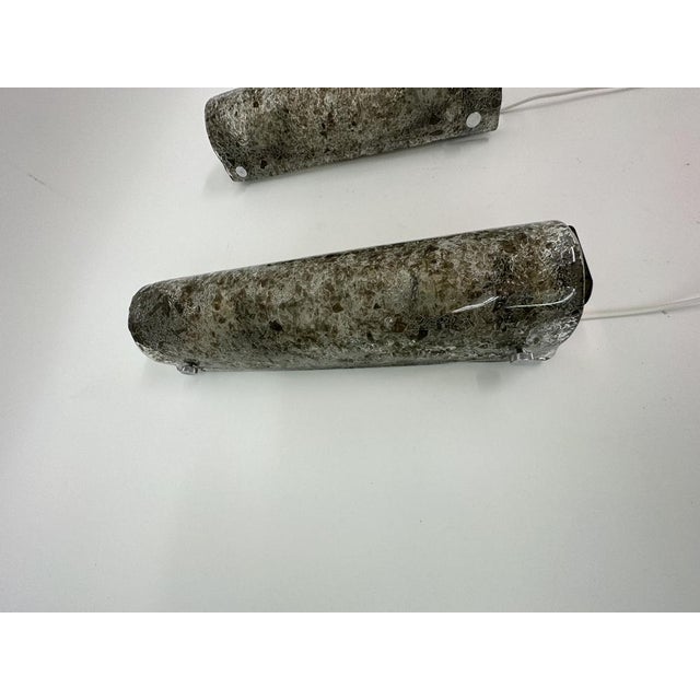 Brown Murano Ice Glass Wall Lamps from Kaiser Leuchten, 1970s, Set of 2 For Sale - Image 8 of 18