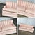 Early to Mid-20th Century Art Deco to Art Nouveau Pink Channeled Back Sofa W/Walnut Arms Frame Only For Sale - Image 11 of 12