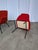 Mid-Century Red Fabric Armchairs in style of Alvin Lustig, 1970s, Set of 2 For Sale - Image 17 of 18