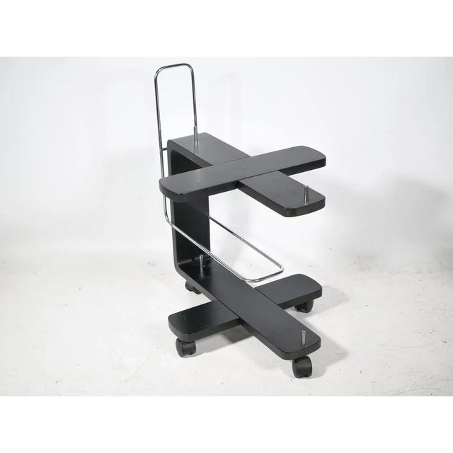 Wood Vintage German Serving Car by Waldemar Rothe for Rosenthal, 1980s For Sale - Image 7 of 10