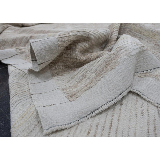 Turkish Square Hand Knotted Turkish Tulu Rug 11'4" x 11'9" For Sale - Image 3 of 6