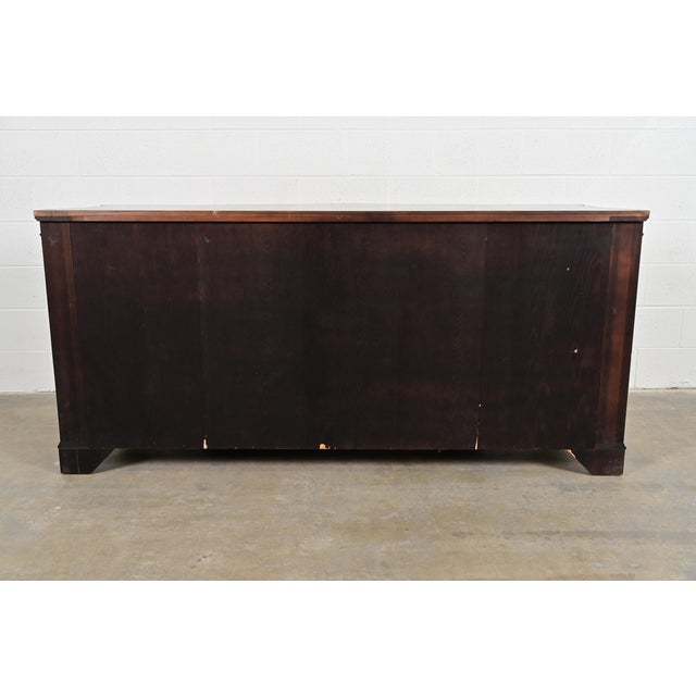Baker Furniture Georgian Inlaid Flame Mahogany Sideboard or Bar Cabinet For Sale - Image 13 of 14