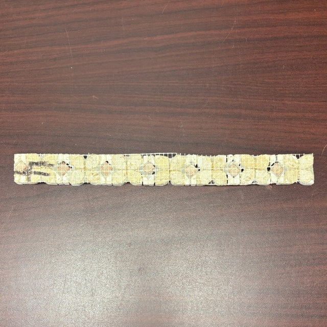 Giallo Marble / Rosso Verona Marble / Botticino Marble Polished Floral Mosaic Liner For Sale - Image 4 of 4