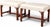 Late 20th Century Vintage Southwood Chippendale Style Mahogany Stools - A Pair For Sale - Image 5 of 10