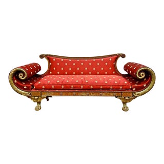 Early 19th Century English Regency Red Sofa