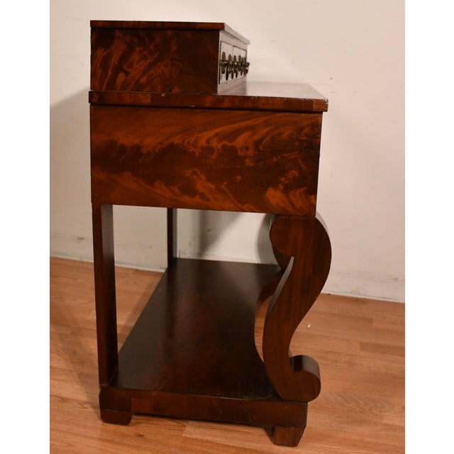 1890s Antique American Empire Flame Mahogany Server / Buffet For Sale - Image 11 of 17