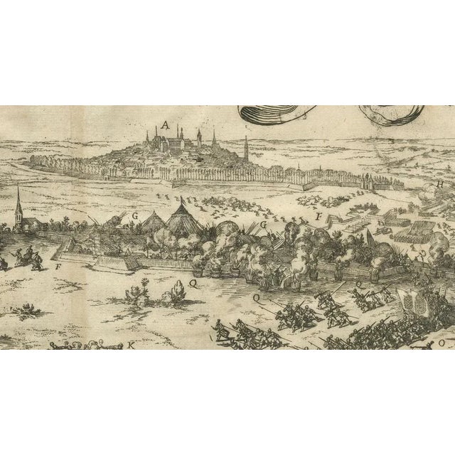 17th Century Engraving of the Battle of Bergen in Hainaut, 1647, Paper For Sale - Image 5 of 7