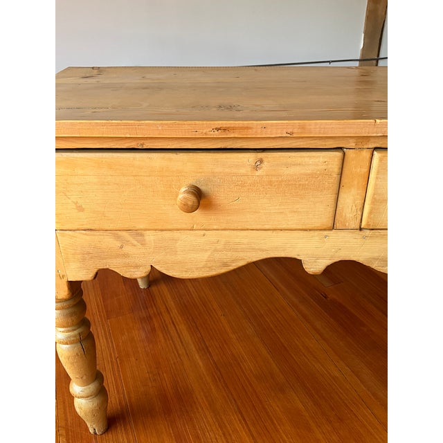 19th Century Pine Farmhouse Serving Table For Sale - Image 11 of 16