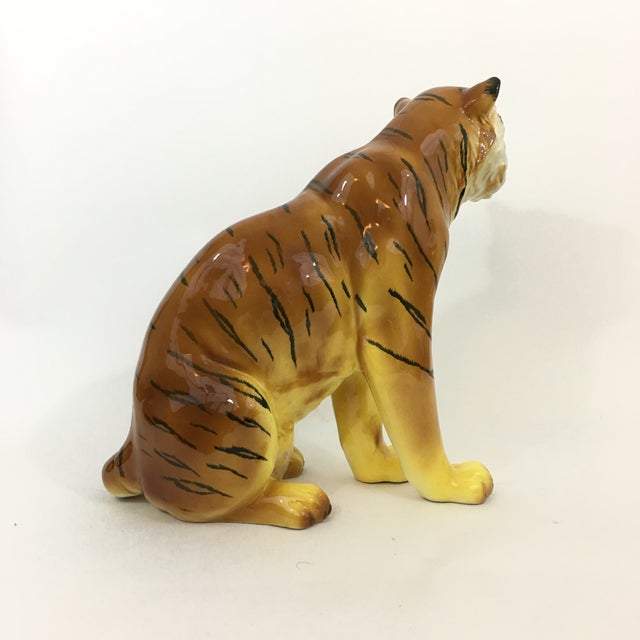 Large Ceramic Tiger Statue | Chairish