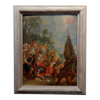 16th/17th Century Old Master Oil Painting, Wounded Warrior For Sale