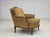 1950s, Danish relax chair. Honey-yellow furniture velour, carved ash wood, springs in the seat. Original very good...