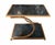 Hollywood Regency Vintage Hollywood Regency Gilt Metal and Faux Black Marble Side Tables by Maitland Smith, a Pair For Sale - Image 3 of 6