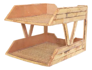 Bamboo / Woven Cane Tiered Trays