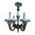 Small Antique French Porcelain and Brass Chandelier With Gold Gilt For Sale