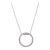 0.50ctw Diamond Circle Pendant Necklace, 14k White Gold, Length 16 Inches For Sale