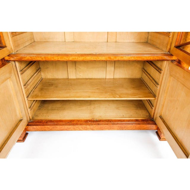 Charles X French Burr Maple and Ormolu Bookcase, 19th Century For Sale - Image 14 of 18
