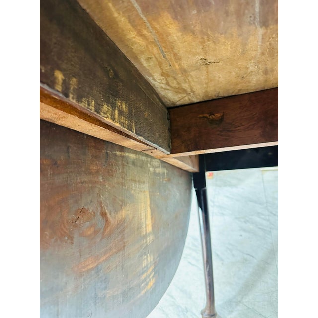 Wood Antique Drop Leaf Dining Table For Sale - Image 7 of 12