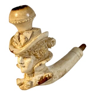 Victorian Meerschaum Lady Portrait Pipe For Sale