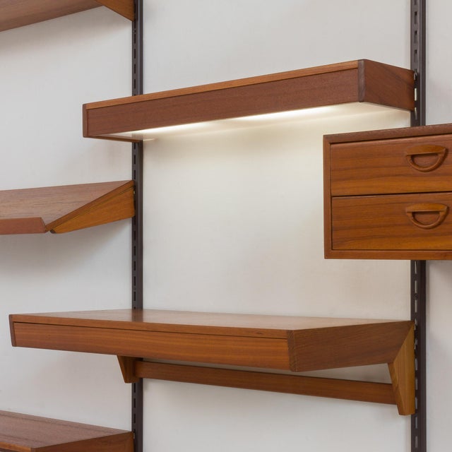 Vintage Teak Wall Unit by Kai Kristiansen for FM Mobler, 1960s For Sale - Image 13 of 18