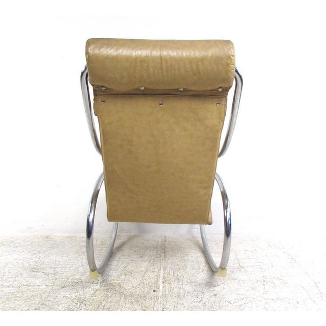 MidCentury Modern Tubular Chrome Rocking Chair Chairish