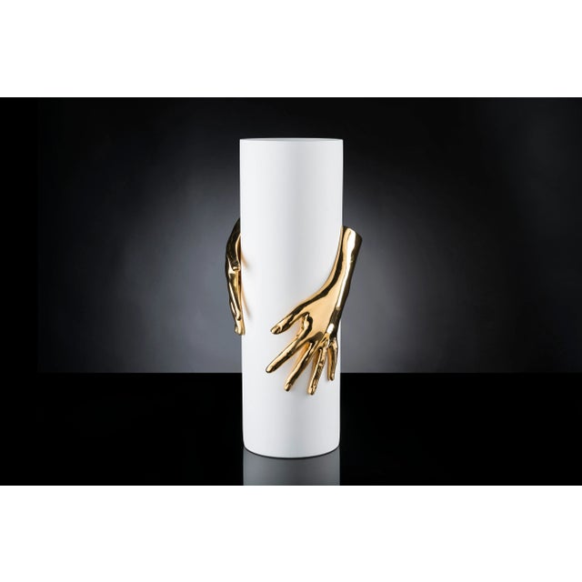 Italian Ceramic Hands Vase by Marco Segantin for VGnewtrend For Sale - Image 4 of 4