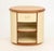 Modern Walnut and White Painted Rattan Bedside Table, with single drawer above two open shelves. 23.5" H x 23.5" W x 17"...